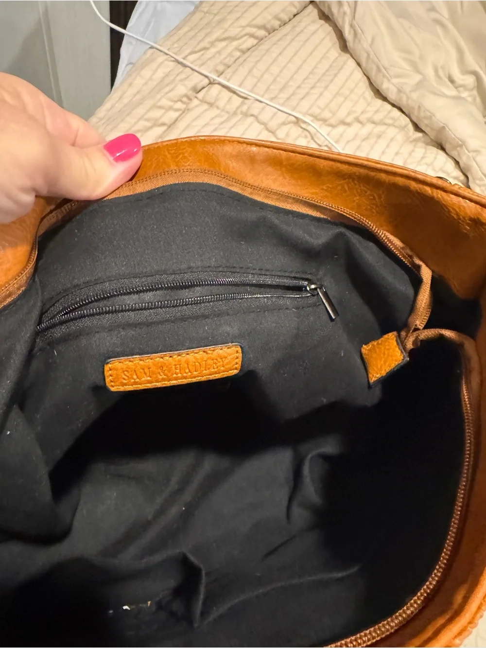 Sam & Hadley Tan Shoulder Bag; EUC